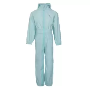 Image of Trespass Childrens/Kids Button Rain Suit (5-6 Years) (Pale Mint)