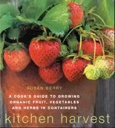 Image of kitchen harvest growing organic fruit vegetables and herbs in containers