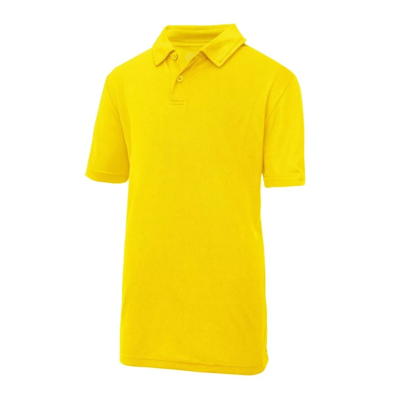 Image of Just Cool Sports Polo Plain Shirt Pack of 2 in Yellow Size: 12-13 Years Yellow Unisex 12-13 Years