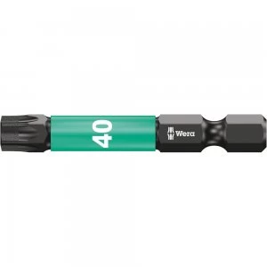 image of Wera Impaktor Torx Screwdriver Bits T40 50mm Pack of 5