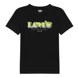 image of Levis Short Sleeve Graphic T-Shirt Junior - Black