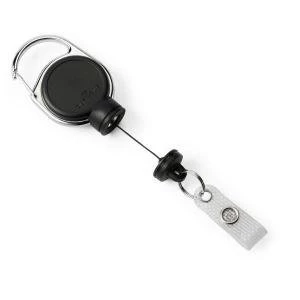 Durable Textile Lanyard with Badge Reel Black 832901