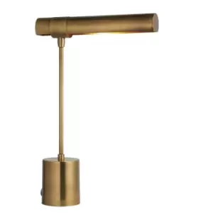 Image of Table Lamp - Antique Solid Brass - 25W E14 - Bedside Task Light - Home Office
