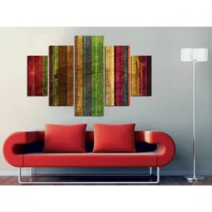 Image of ST055 Multicolor Decorative MDF Painting (5 Pieces)