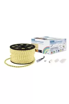 Image of Static LED Rope Light Kit With Wiring Accessories Kit 90m Warm White