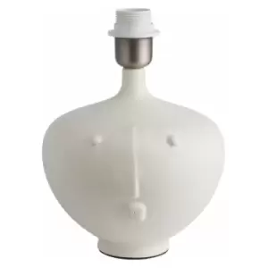 Image of Indoor Table Lamp Light Base Only - Matt White Ceramic Base - Mrs His & Hers