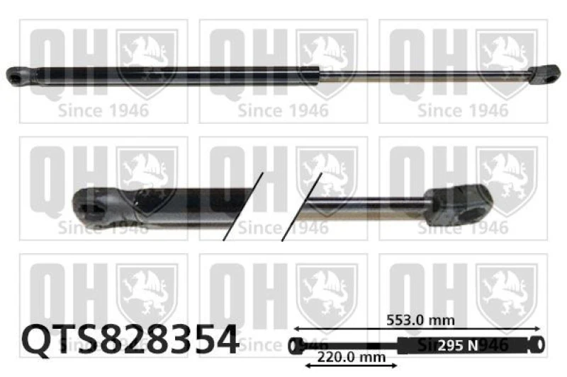 Image of QUINTON HAZELL Bonnet strut QUINTON HAZELL QTS828354