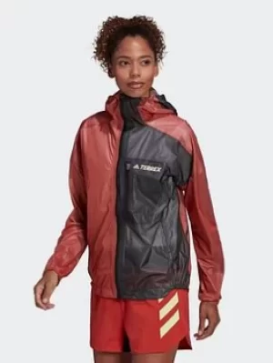 Image of adidas Terrex Agravic 2.5-layer Rain Jacket, White, Size L, Women