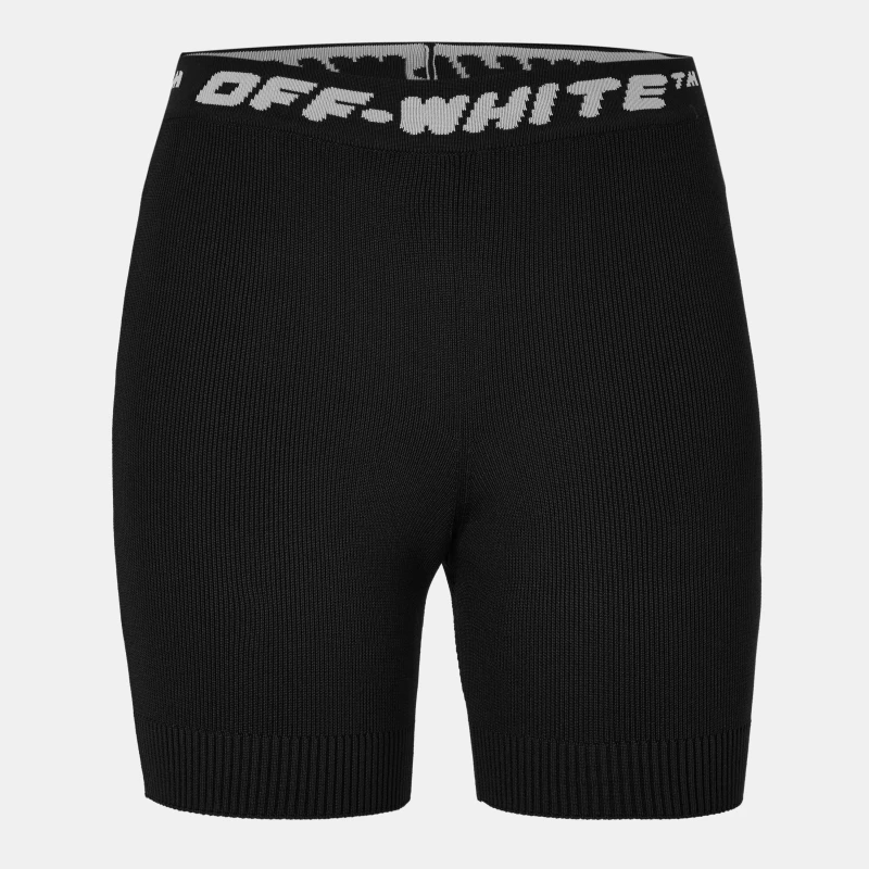 Image of Off White Womens - Textured Knit Shorts Black/Grey female 4 (3XS)