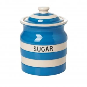 image of Cornishware Cornish Blue Sugar Storage Jar 840ml Blue