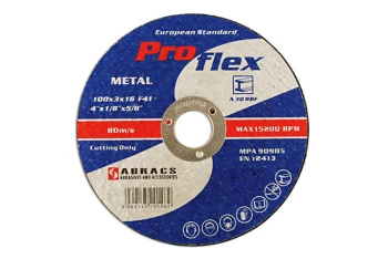 Image of Abracs 100mm x 3.0mm Flat Cutting Discs Pack 10 Connect 32055