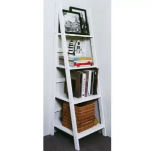 Image of Techstyle Scott Ladder 4 Tier Gloss Storage / Display Shelves White