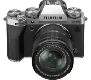 image of Fujifilm X-T5 Mirrorless Camera with FUJINON XF 18-55mm f/2.8-4 R LM OIS Lens - Silver/Grey