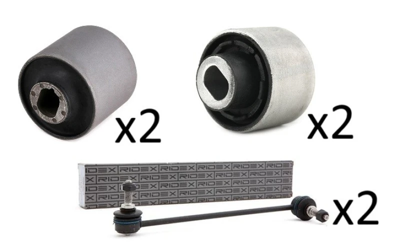 Image of RIDEX 772S1338 Control arm repair kit Front Axle, Control Arm Suspension Kit (772)