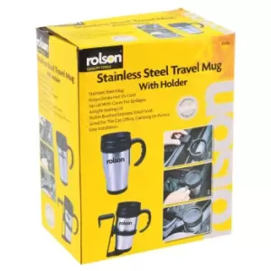 Image of Rolson Stainless Steel Travel Mug