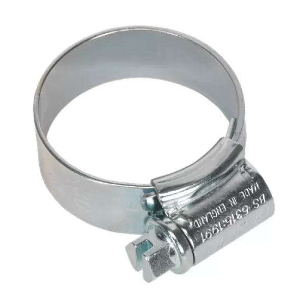 Image of Genuine SEALEY HCJ1A HI-GRIP® Hose Clip Zinc Plated Ø22-30mm Pack of 20