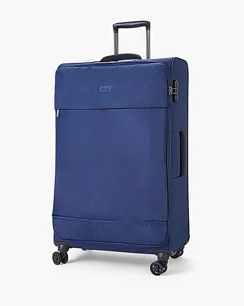 Image of Rock Luggage Paris VPK70 Large Soft Shell Navy Suitcase