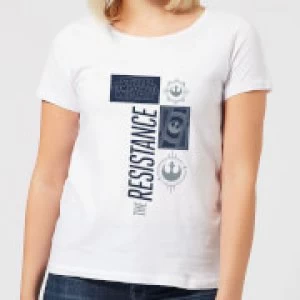 Image of Star Wars The Resistance White Womens T-Shirt - White - 3XL