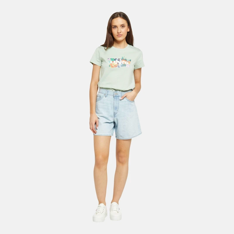 Image of Levis Womens High Baggy Luxury Denim Shorts Luxury Trip female 32 L30