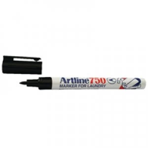 Image of Artline Laundry Marker 750 Bullet Tip Fine Black Pack of 12 A750