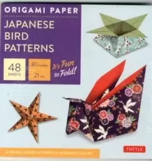 Image of Origami Paper - Japanese Bird Patterns - 8 1/4" - 48 Sheets : Tuttle Origami Paper: High-Quality Origami Sheets Printed with 8 Different Designs: Inst