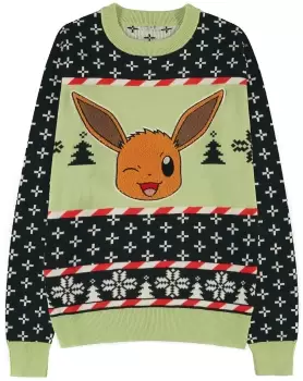 image of Pokemon Eevee Christmas jumper multicolour