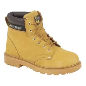 Image of Grafters Mens Apprentice 6 Eye Safety Toe Cap Boots (10 UK) (Honey)