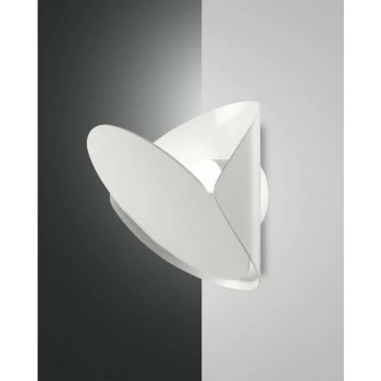 Image of Fabas Luce Lighting - Fabas Luce Shield LED Wall Uplight White Glass