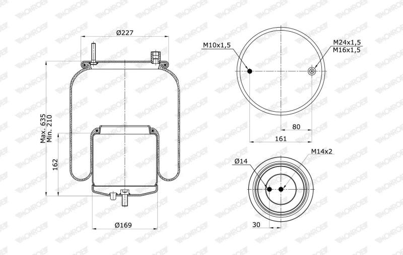 Image of MONROE Boot, air suspension MONROE ASP4055