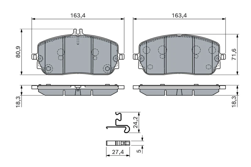 Image of Brake pad set Bosch 0 986 460 282