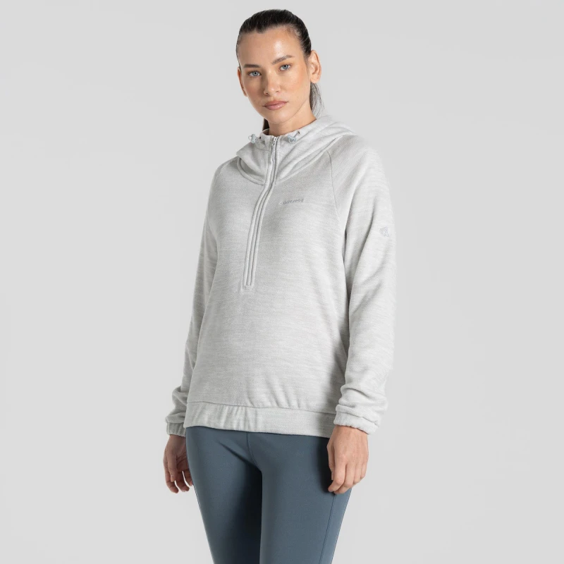 Image of Craghoppers Esk' Hooded Half Zip Fleece Dark Grey