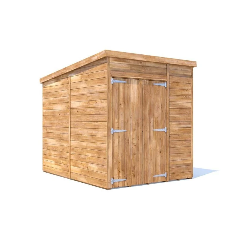 Image of Dunster House Bike Shed 1.8 X 2.4M Garden Storage Building 15mm, Tongue & Groove Thick Walls & Pent Roof, Overlord Modular