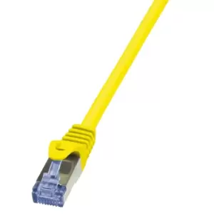 image of LogiLink 1m Cat.6A 10G S/FTP networking cable Yellow Cat6a S/FTP...