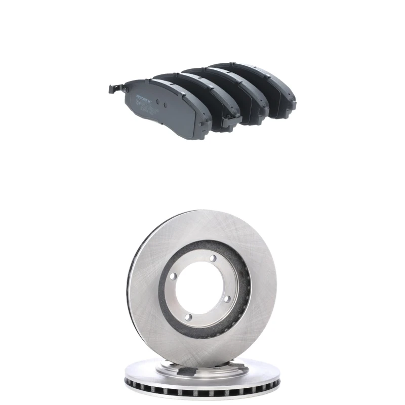 Image of RIDEX 3405B3241 Brake disc and pads set Front Axle, Brake Disc Type: Vented, with acoustic wear warning Brake Set,disc brakes (3405)