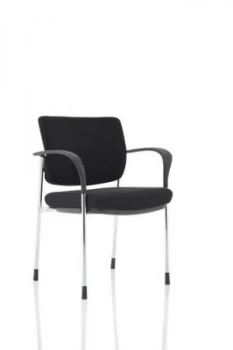 Image of Brunswick Deluxe Black Fabric Back Chrome Frame