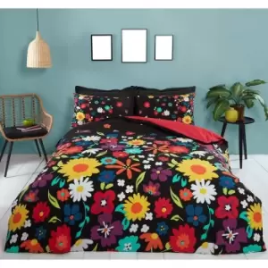 Image of Brighton Floral Multi King Size Duvet Cover Set Bedding Bed Quilt Set