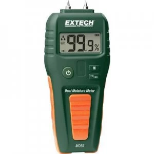 image of Extech MO55 Moisture meter Building moisture reading range 1.5 up to 33 vol% Wood moisture reading range 5 up to 50 vol% Non-contact IR sensor