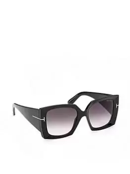 Image of Tom Ford Jacquetta Square Sunglasses - Black