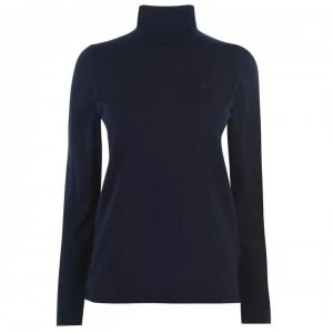 image of Gant Merino Turtle Neck Jumper - 433 Evening Blu