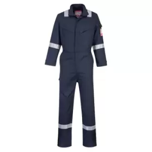 Image of Portwest Mens Bizflame Flame Resistant Work Overall/Coverall (3XL/R) (Navy)