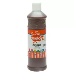 Scola AM600/39 Artmix Ready-mix Paint 600ml - Burnt Umber