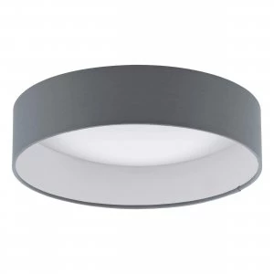 image of EGLO Palomaro Anthracite Fabric LED Ceiling Light 11W 3000K Warm White