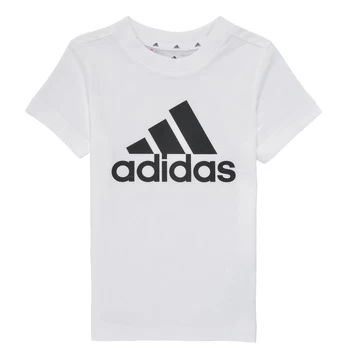 image of adidas B BL T boys's Childrens T shirt in White / 4 years,13 / 14 years,5 / 6 years,6 / 7 years,7 / 8 years,8 / 9 ans