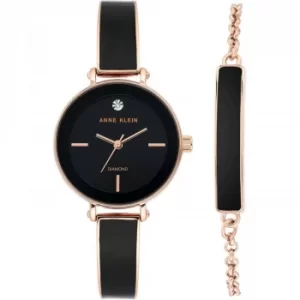 Image of Ladies Anne Klein Watch Gift Set AK-3620BKST