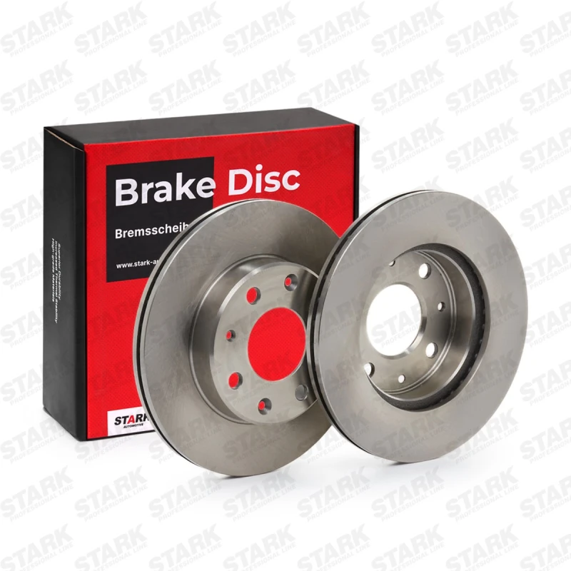 Image of STARK SKBD-0022238 Brake disc Front Axle, Vented, Cast Iron, Uncoated, Untreated, without bolts/screws Cast Iron Brake Disc (82)