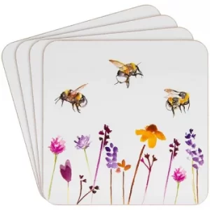 image of Busy Bees Design Set Of 4 Coasters By Lesser & Pavey