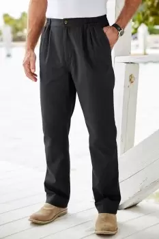 Image of Pleat Front Comfort Trousers - 33" Leg