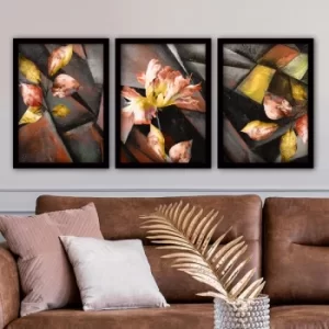 image of 3SC139 Multicolor Decorative Framed Painting (3 Pieces)