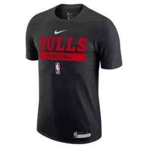 Image of Nike Nba Chicago Bulls Dri-Fit Practice T-Shirt, Black, Male, T-Shirts, DR6456-010