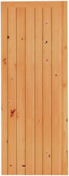 Image of Wickes Keswick Internal Cottage Knotty Pine Ledged and Braced 6 Panel Softwood Door - 1981 x 686mm